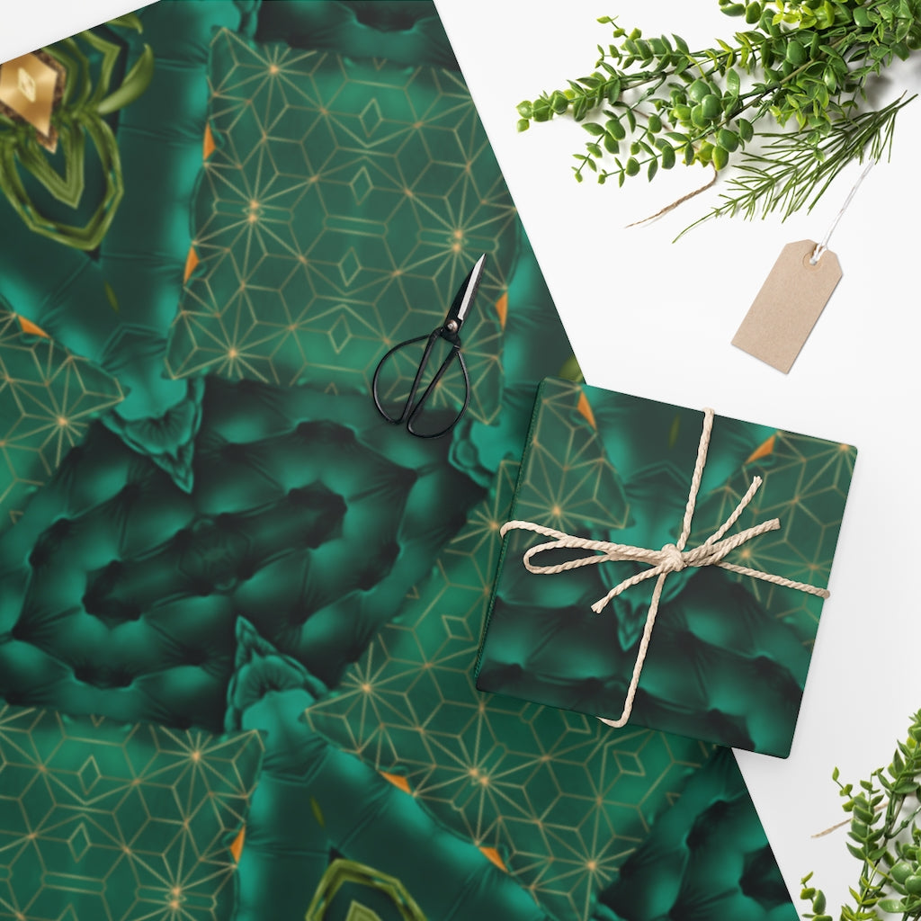 Shades of Green Bohemian Wrapping Paper