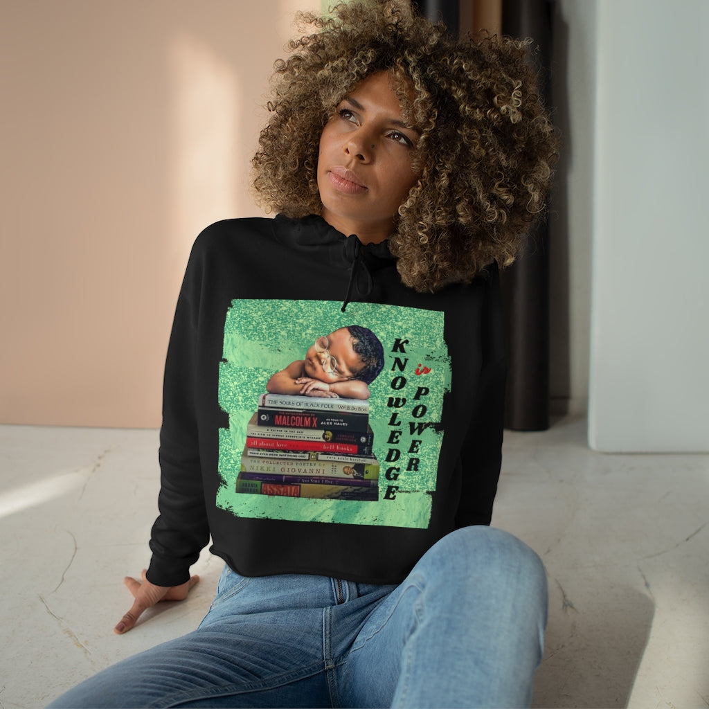 Knowledge Is Power Crop Hoodie