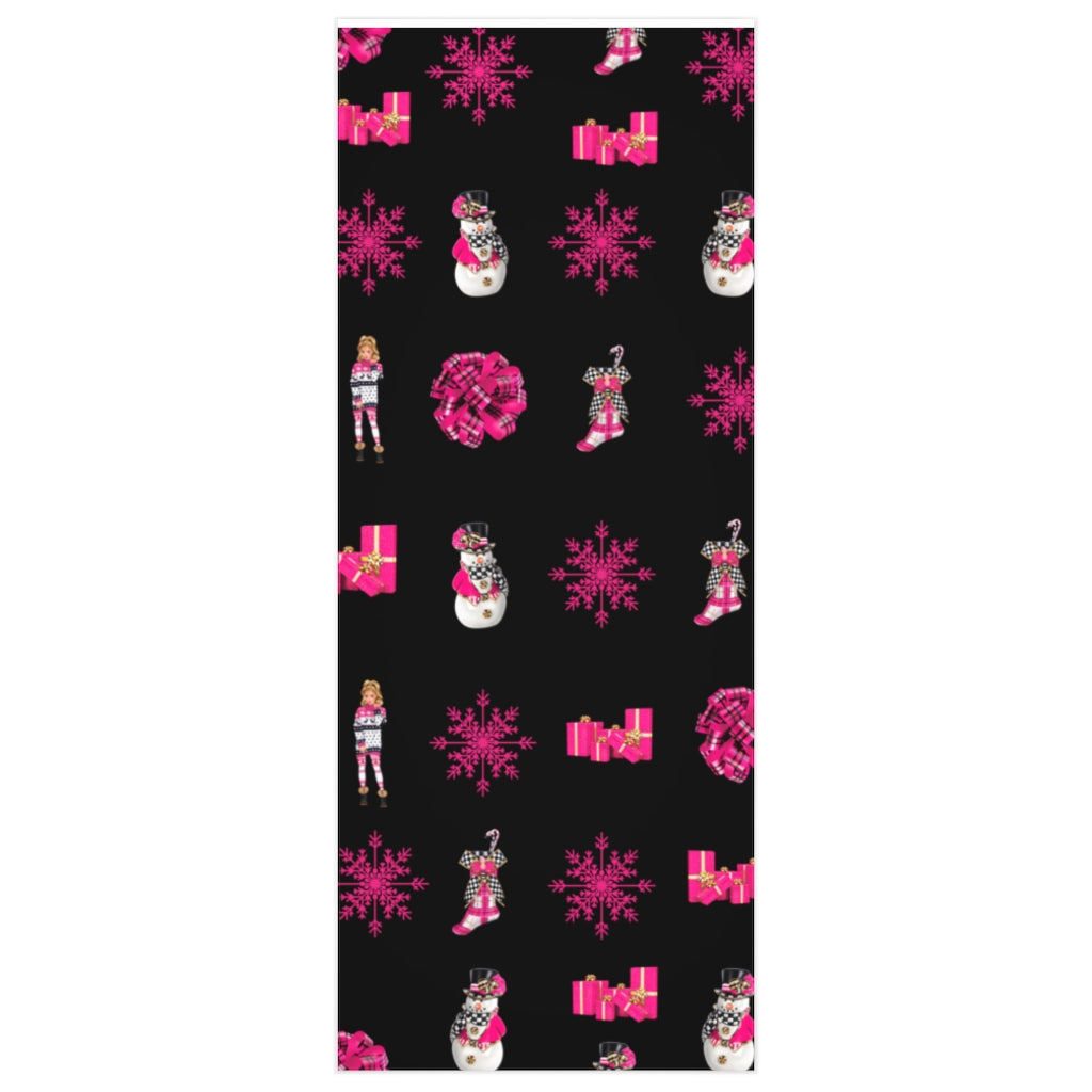 Christmas: Perfectly Pink Bow Wrapping Paper