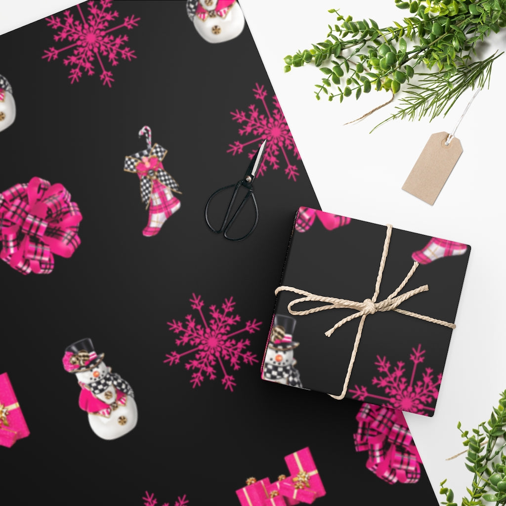 Christmas: Perfectly Pink Bow Wrapping Paper