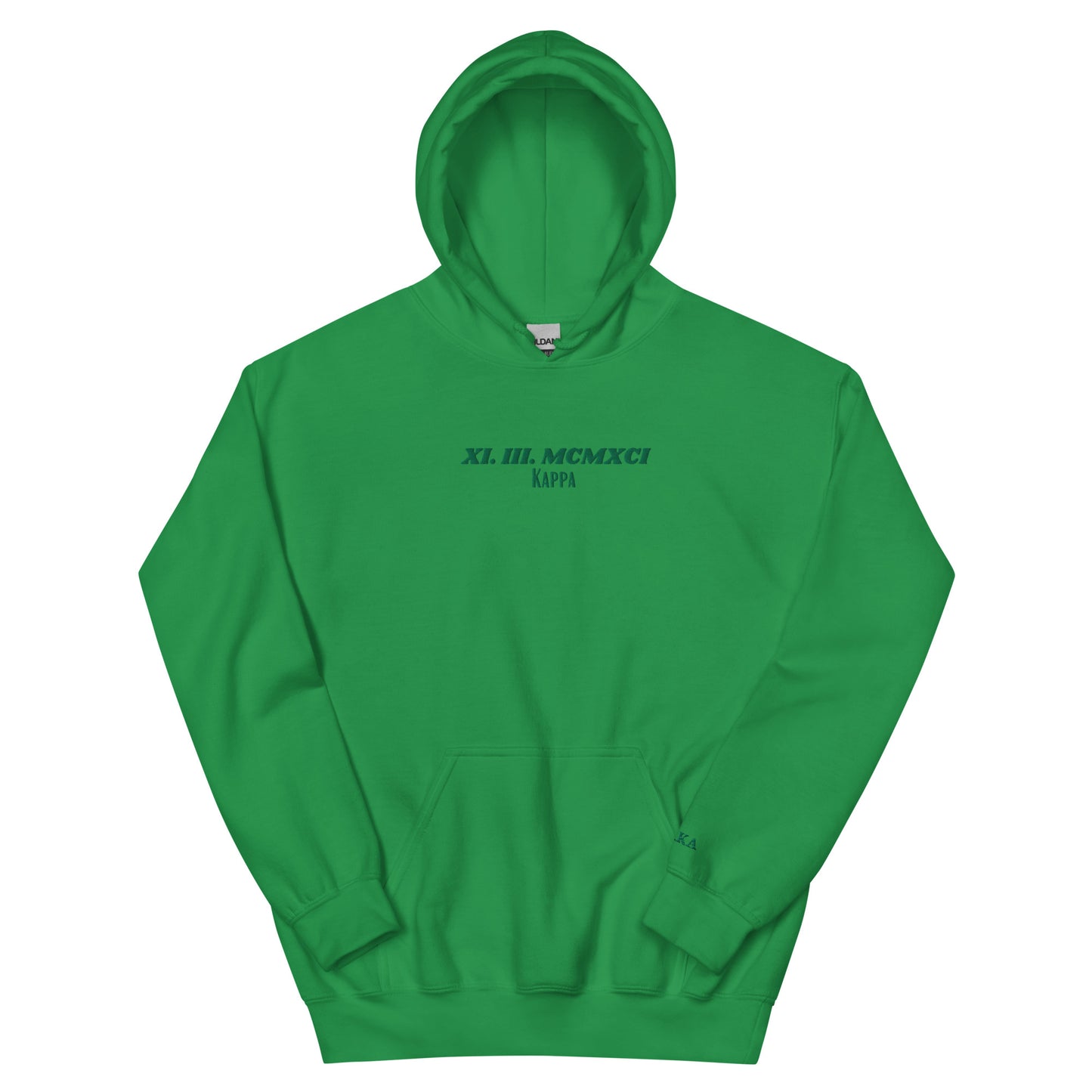 Alpha Kappa Alpha Embroidered Unisex Hoodie w/ crossing date and greek letters on wrist