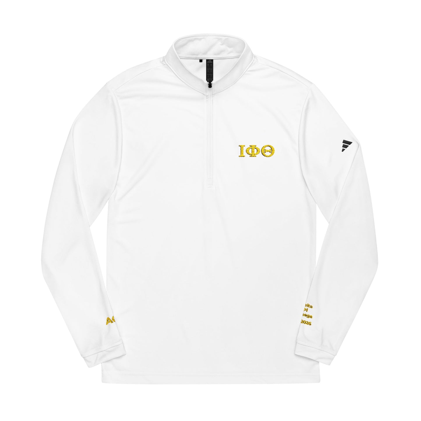 Darius Iota Embroidered Lion Crest Quarter-Zip Pullover