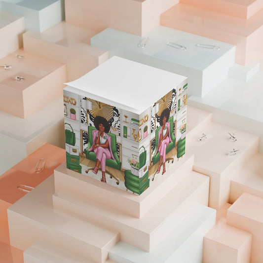 Pink & Green Queen Note Cube