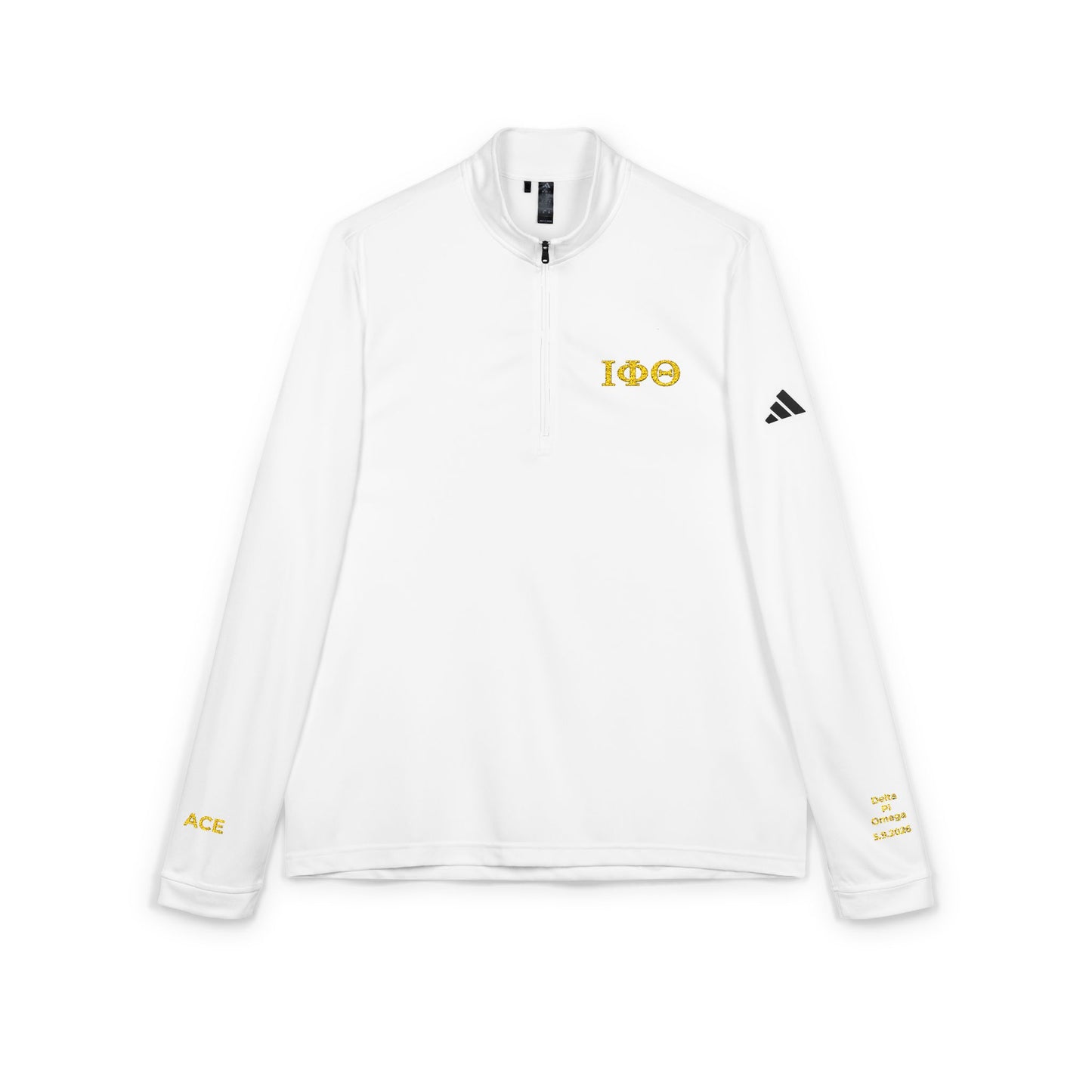 Darius Iota Embroidered Lion Crest Quarter-Zip Pullover