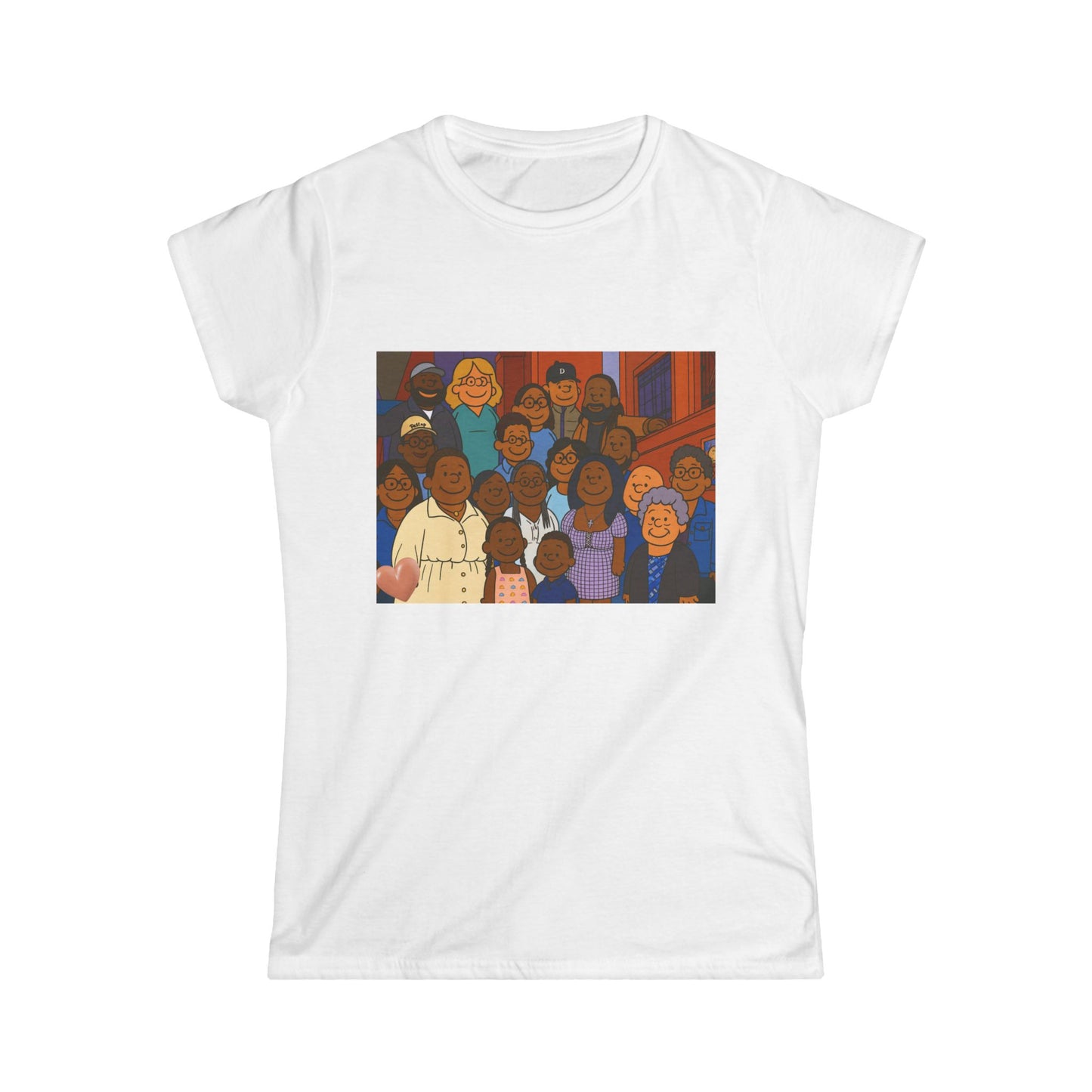 T-Shirt — Moore Tribe Diverse Neighborhood Cartoon People Graphic Tee