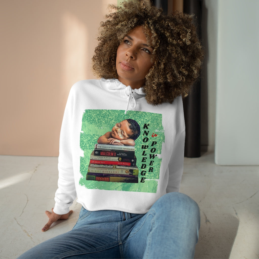 Knowledge Is Power Crop Hoodie