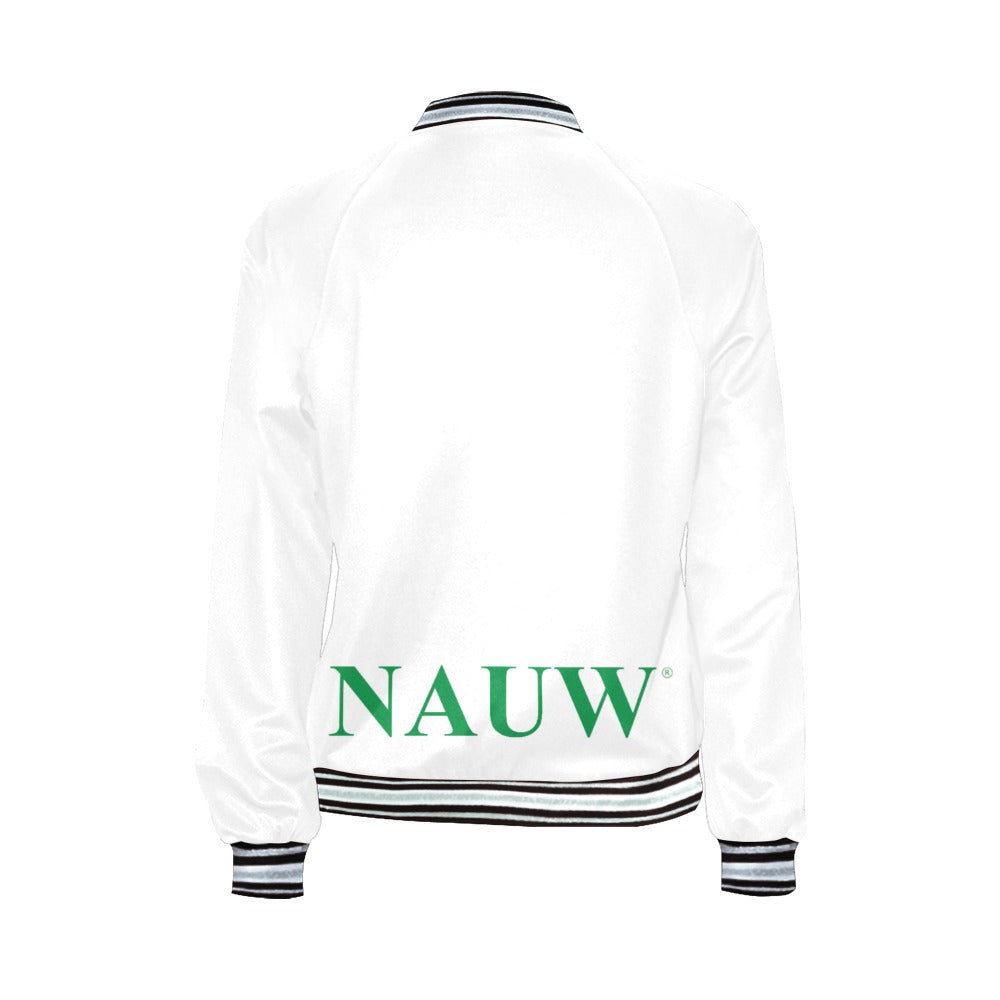 N.A.U.W.:  NAUW Crest Bomber Jacket (front)