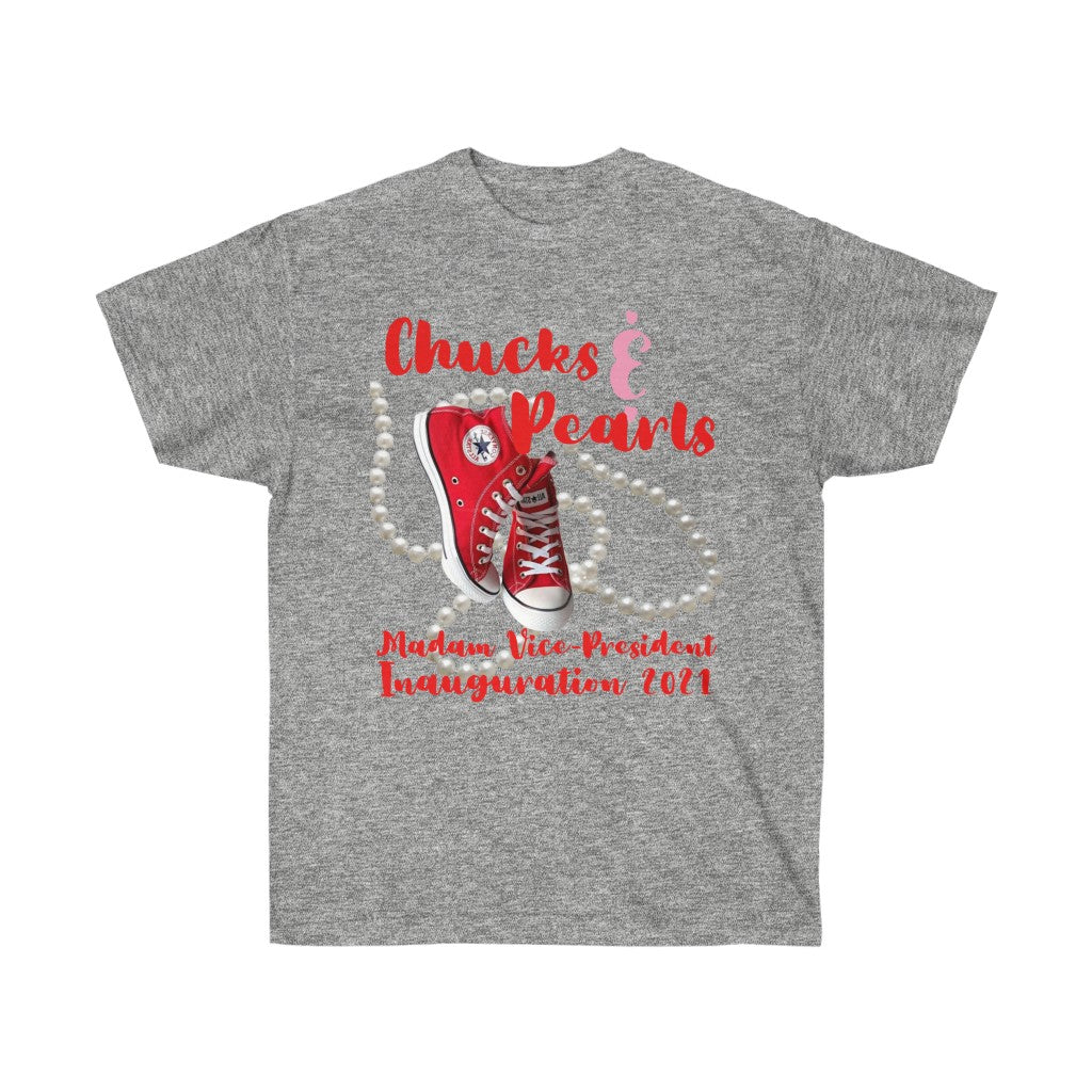 Inauguration 2021:  Red Chucks & Pearls Ultra Cotton  (Traditional Unisex)