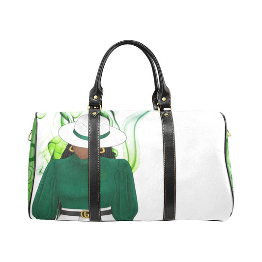 Lady In Green Travel Bag