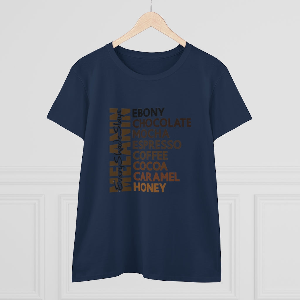 Ebony/Chocolate Heavy Cotton Tee (Women Regular Fit)