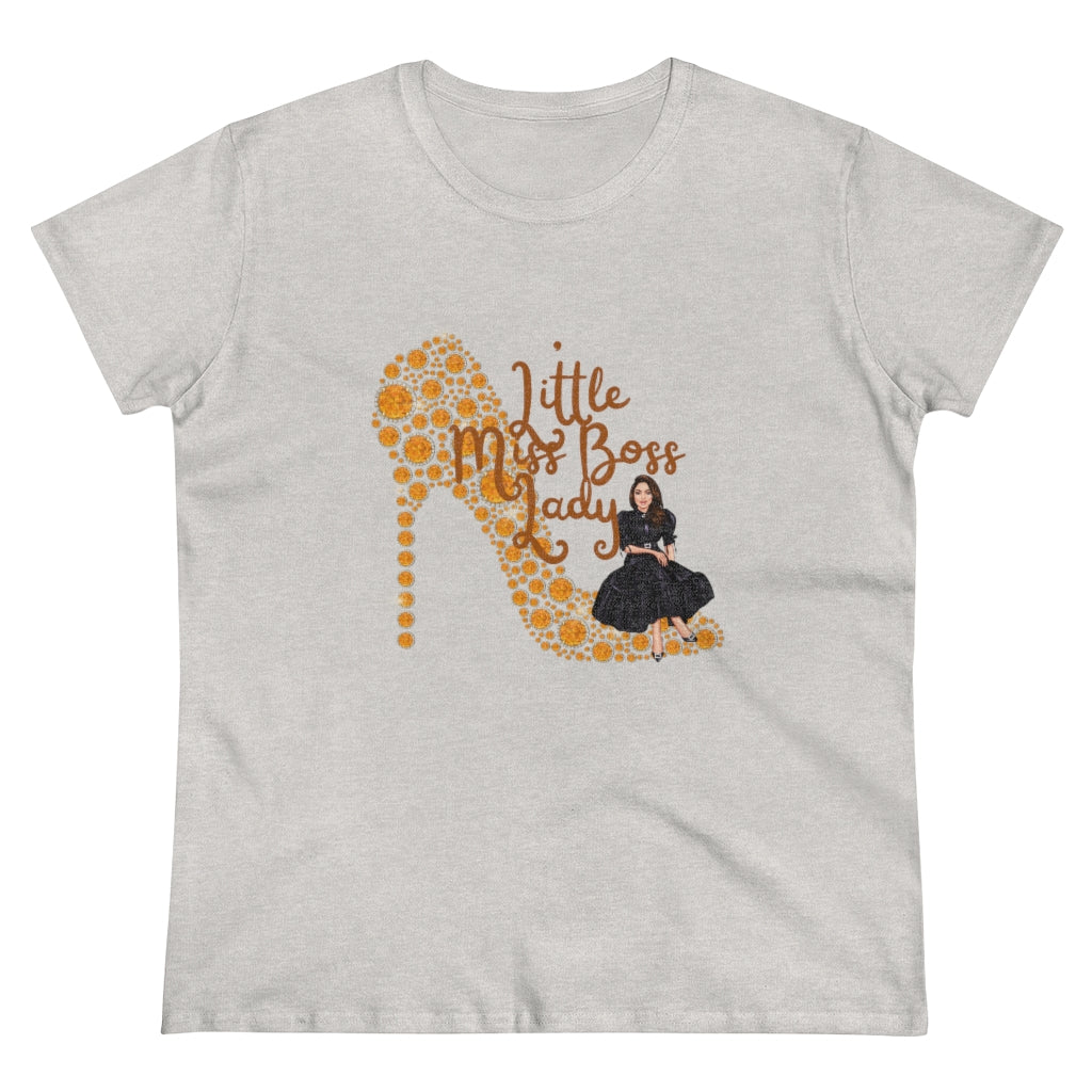 Little Miss Boss Lady Heavy Cotton Tee (Women Regular Fit)