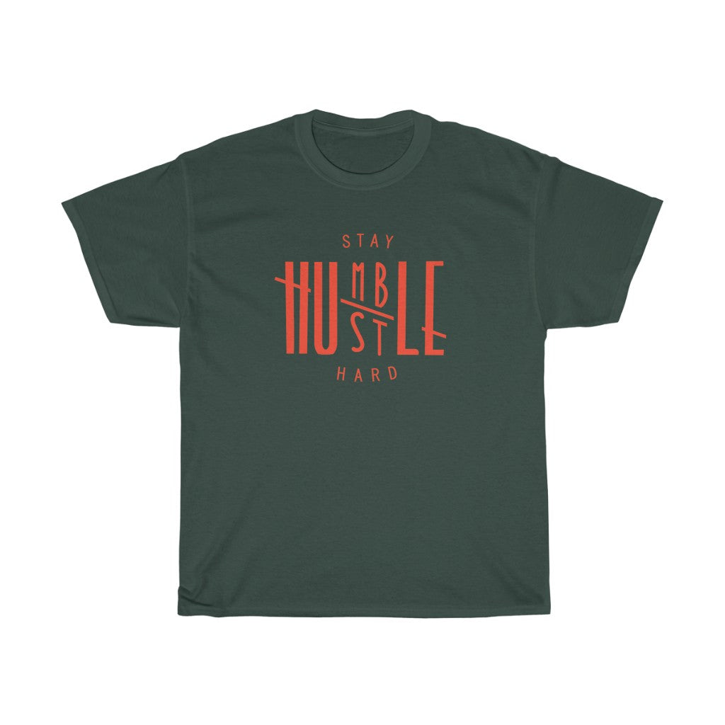 Stay Humble Hustle Hard Heavy Cotton Tee (Traditional Unisex)