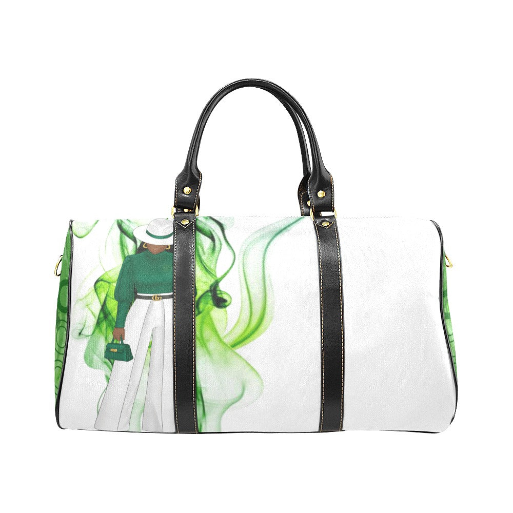 Lady In Green Travel Bag