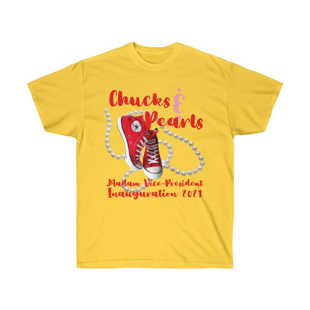 Inauguration 2021:  Red Chucks & Pearls Ultra Cotton  (Traditional Unisex)