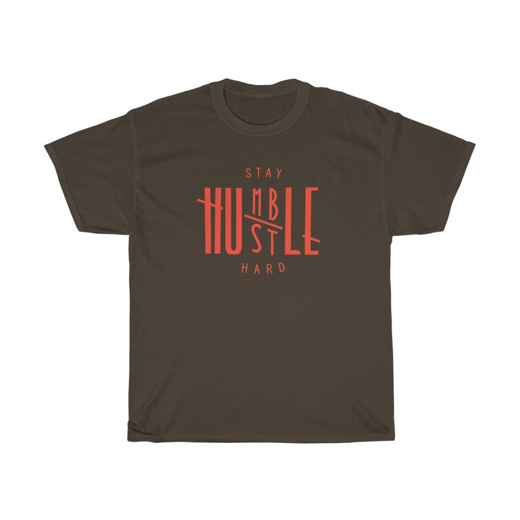 Stay Humble Hustle Hard Heavy Cotton Tee (Traditional Unisex)