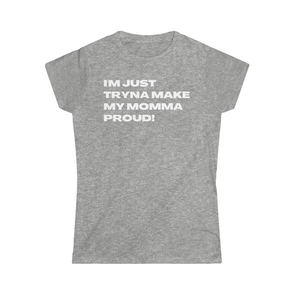 Proud Momma Women's (White Letters)