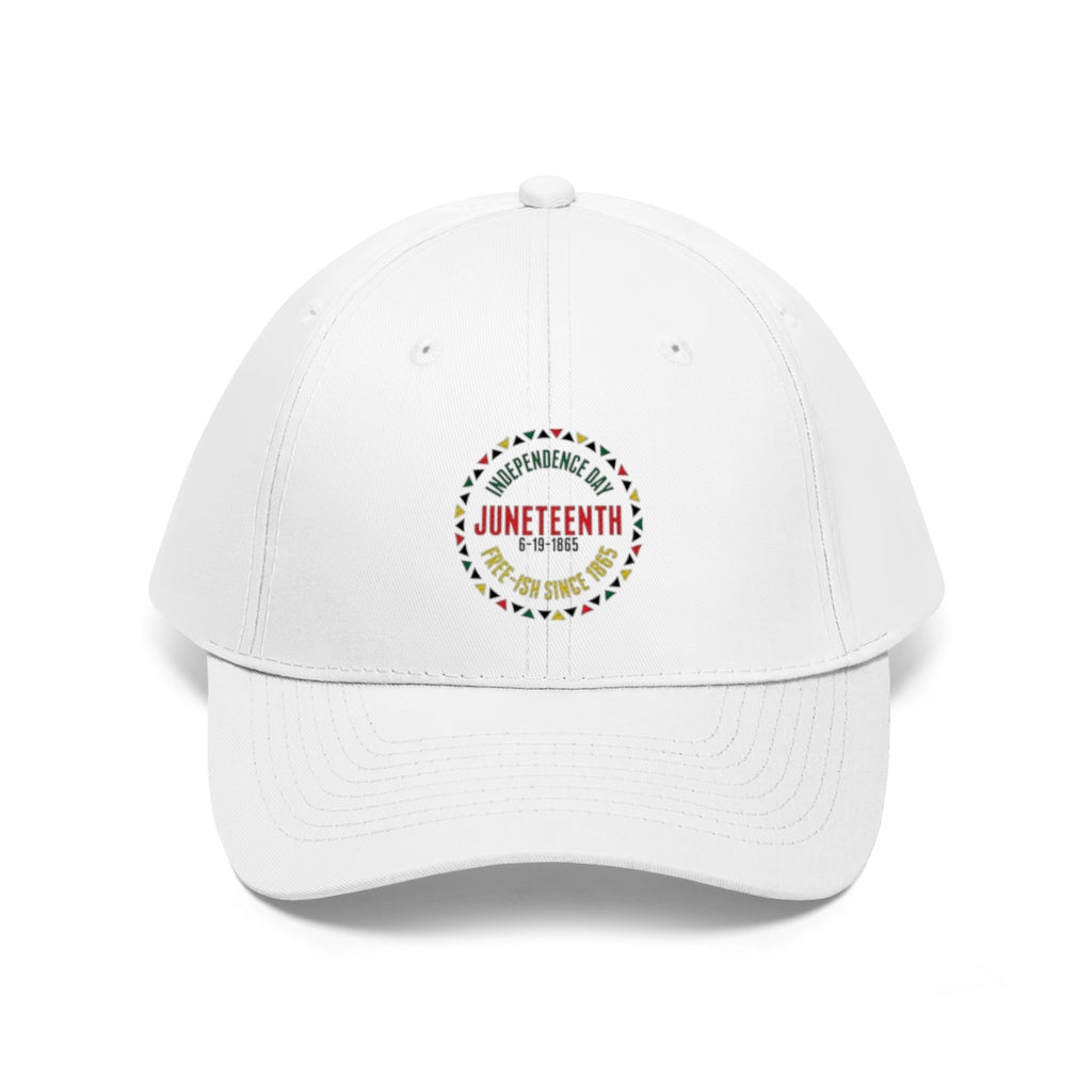 Juneteenth Embroidered Cap Twill Hat (Traditional)
