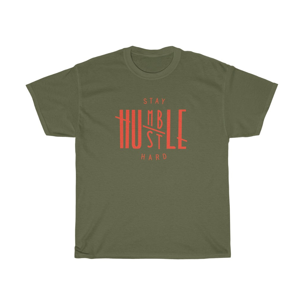 Stay Humble Hustle Hard Heavy Cotton Tee (Traditional Unisex)