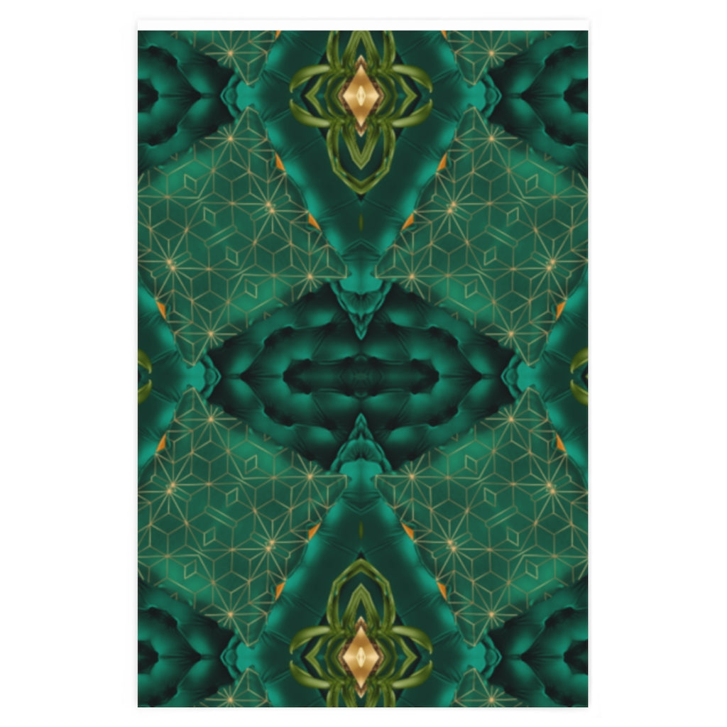 Shades of Green Bohemian Wrapping Paper