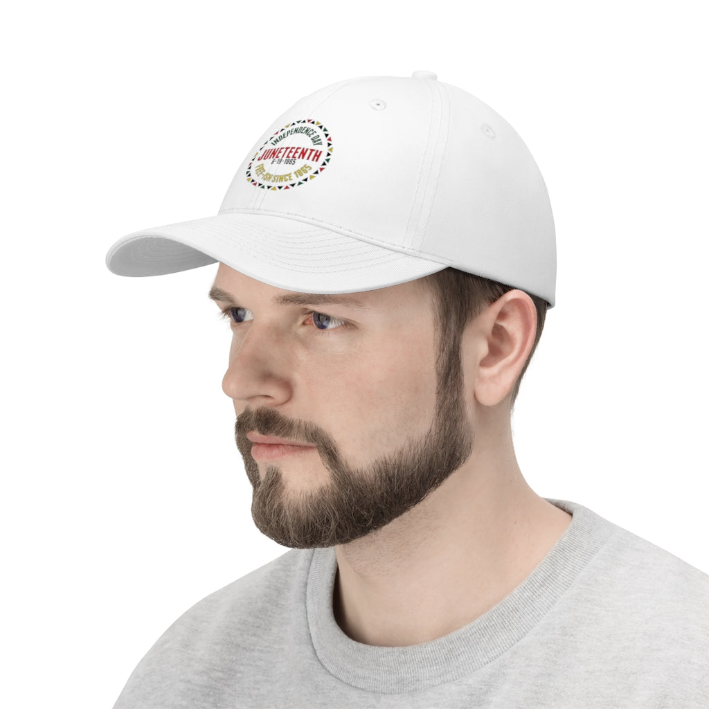 Juneteenth Embroidered Cap Twill Hat (Traditional)