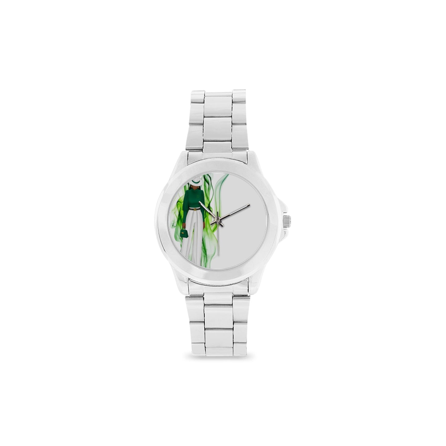 Lady In Green Unisex Watch