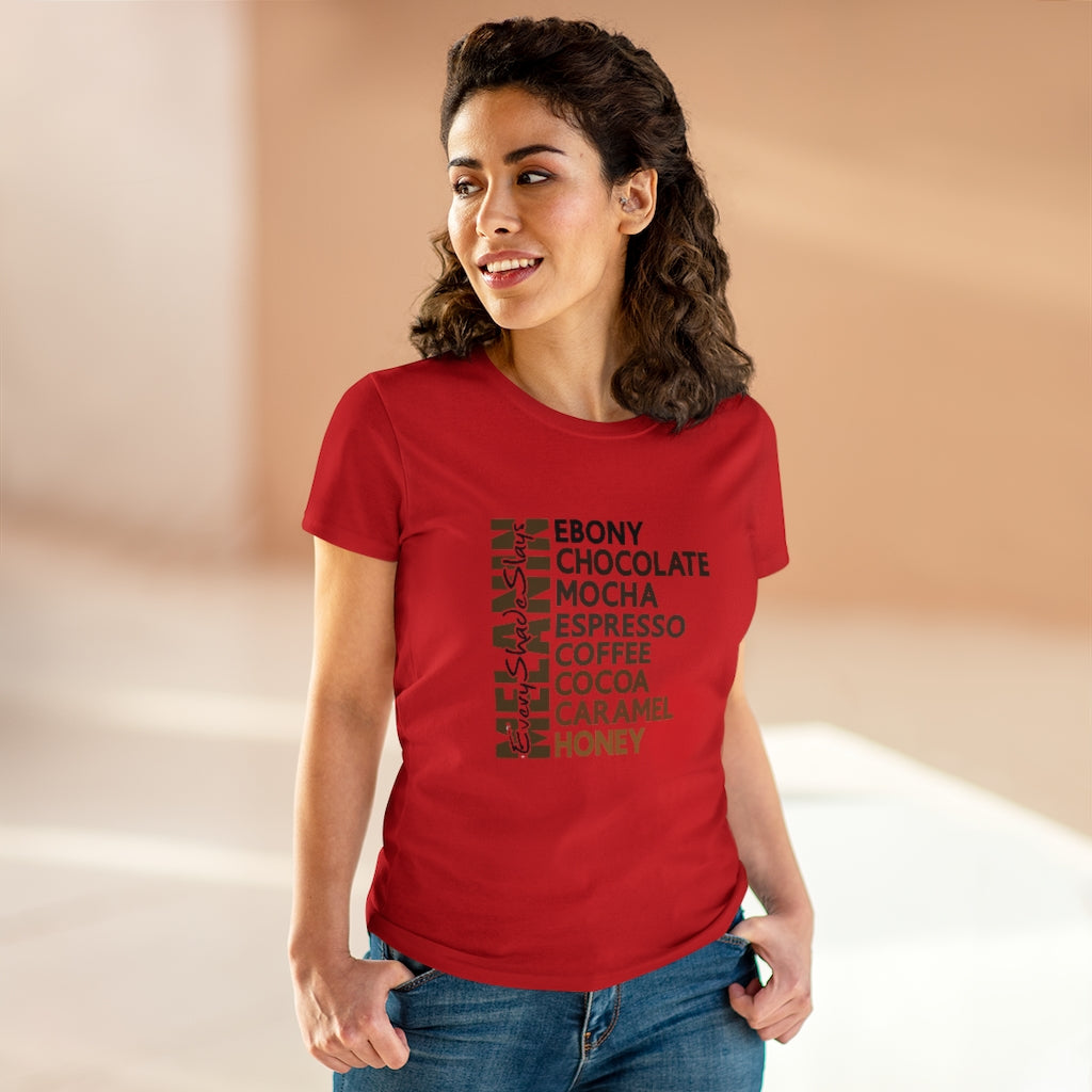 Ebony/Chocolate Heavy Cotton Tee (Women Regular Fit)