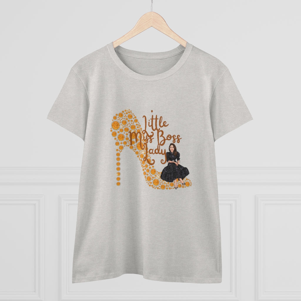 Little Miss Boss Lady Heavy Cotton Tee (Women Regular Fit)