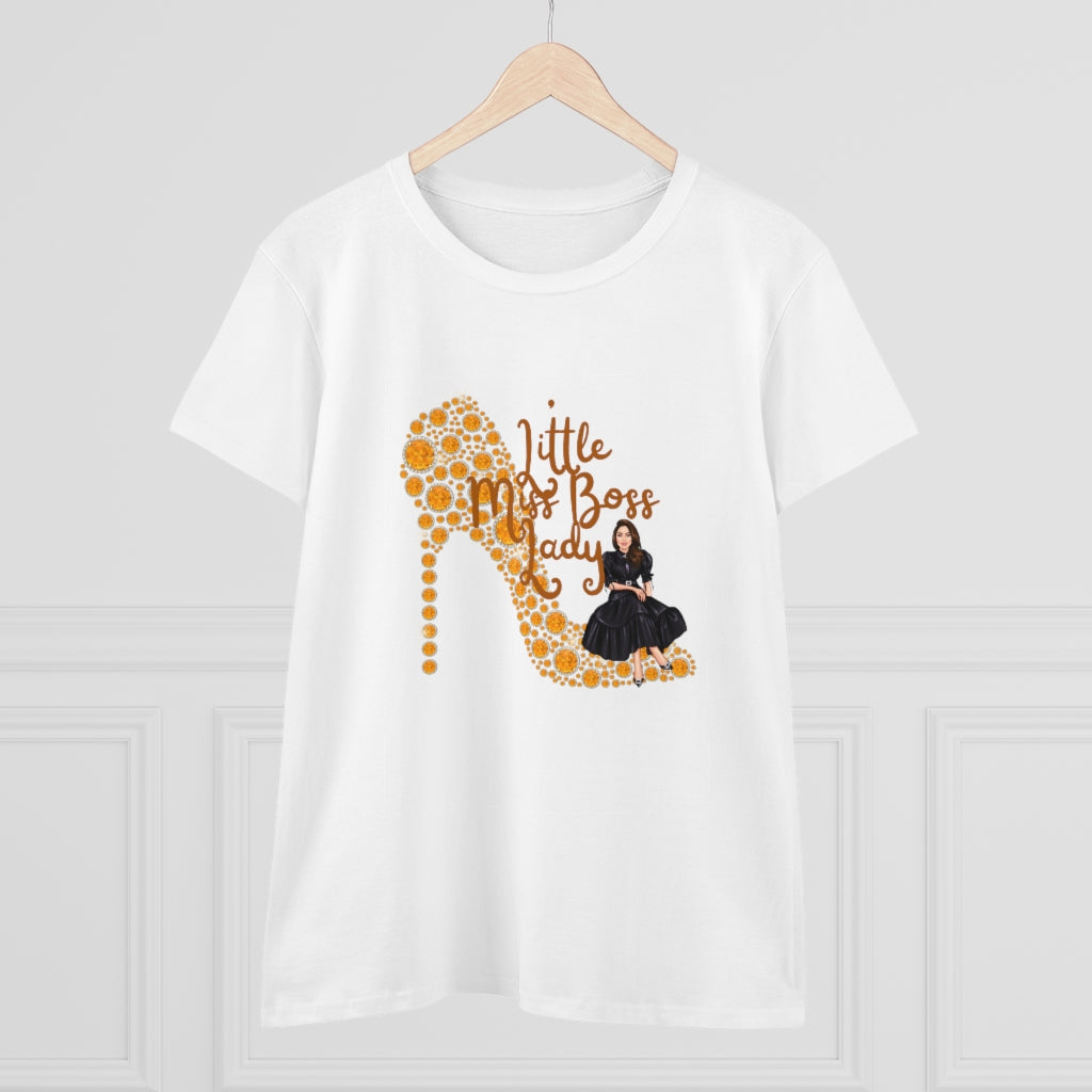 Little Miss Boss Lady Heavy Cotton Tee (Women Regular Fit)