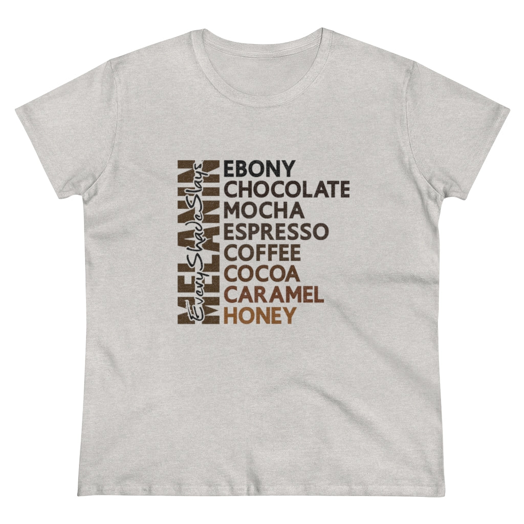Ebony/Chocolate Heavy Cotton Tee (Women Regular Fit)