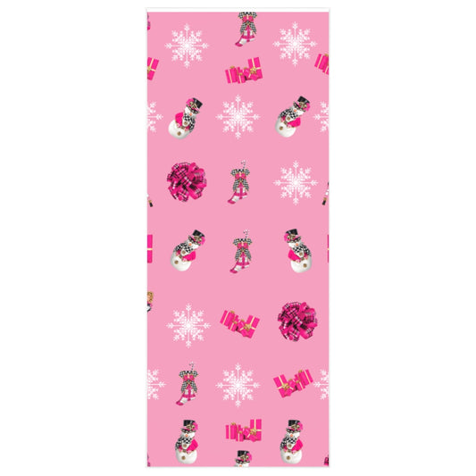 Christmas: Pink Snowman Wrapping Paper