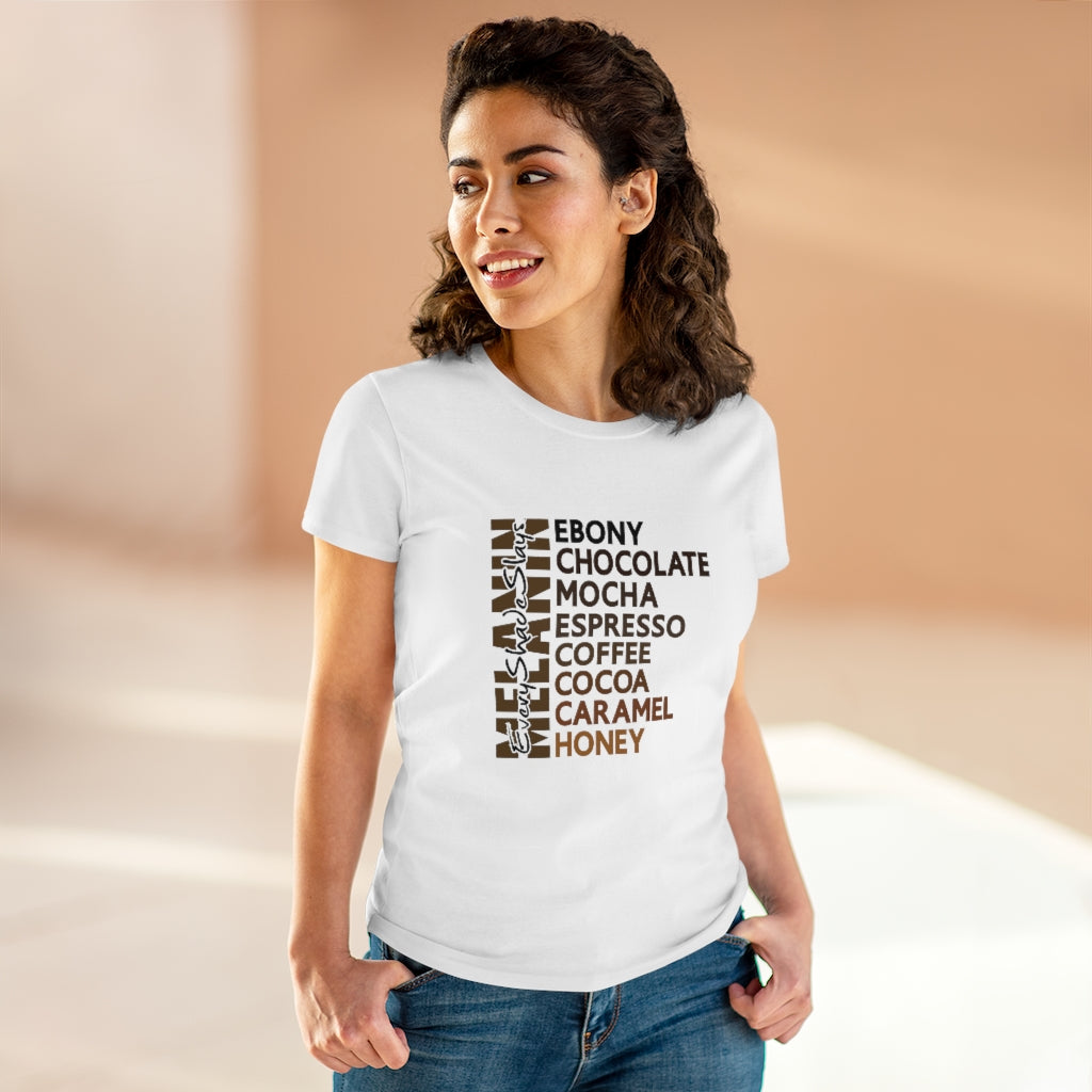 Ebony/Chocolate Heavy Cotton Tee (Women Regular Fit)