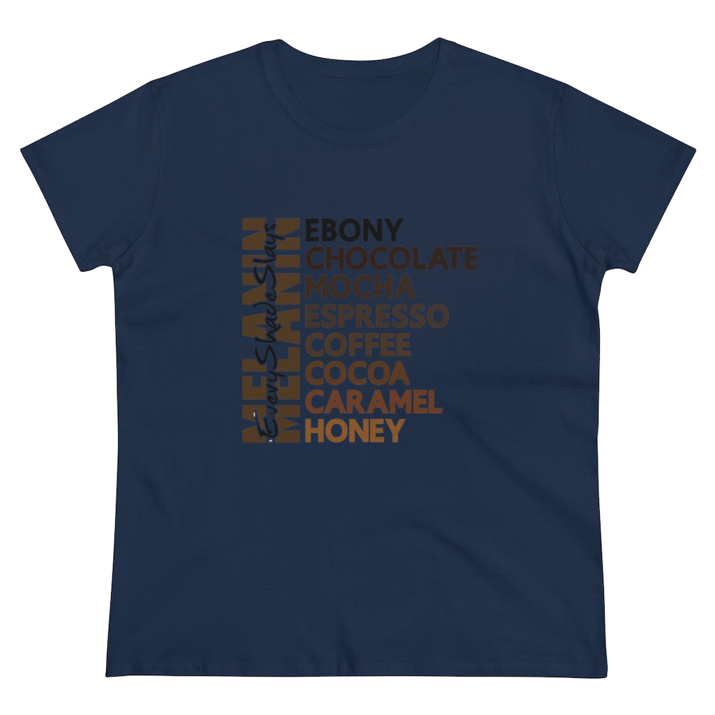 Ebony/Chocolate Heavy Cotton Tee (Women Regular Fit)