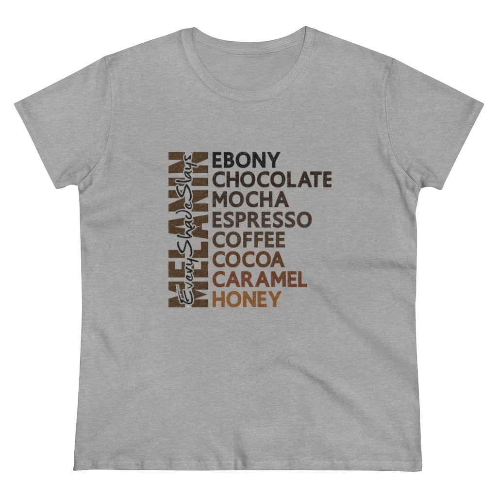 Ebony/Chocolate Heavy Cotton Tee (Women Regular Fit)