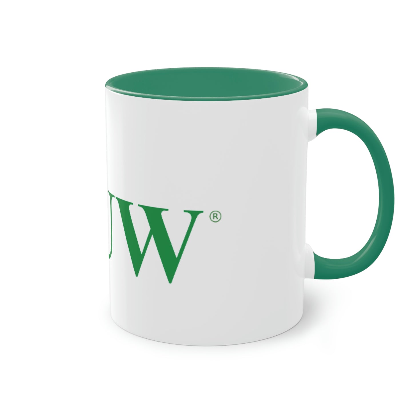 N.A.U.W.:  Lady in Green 2-Toned Mug, 11oz