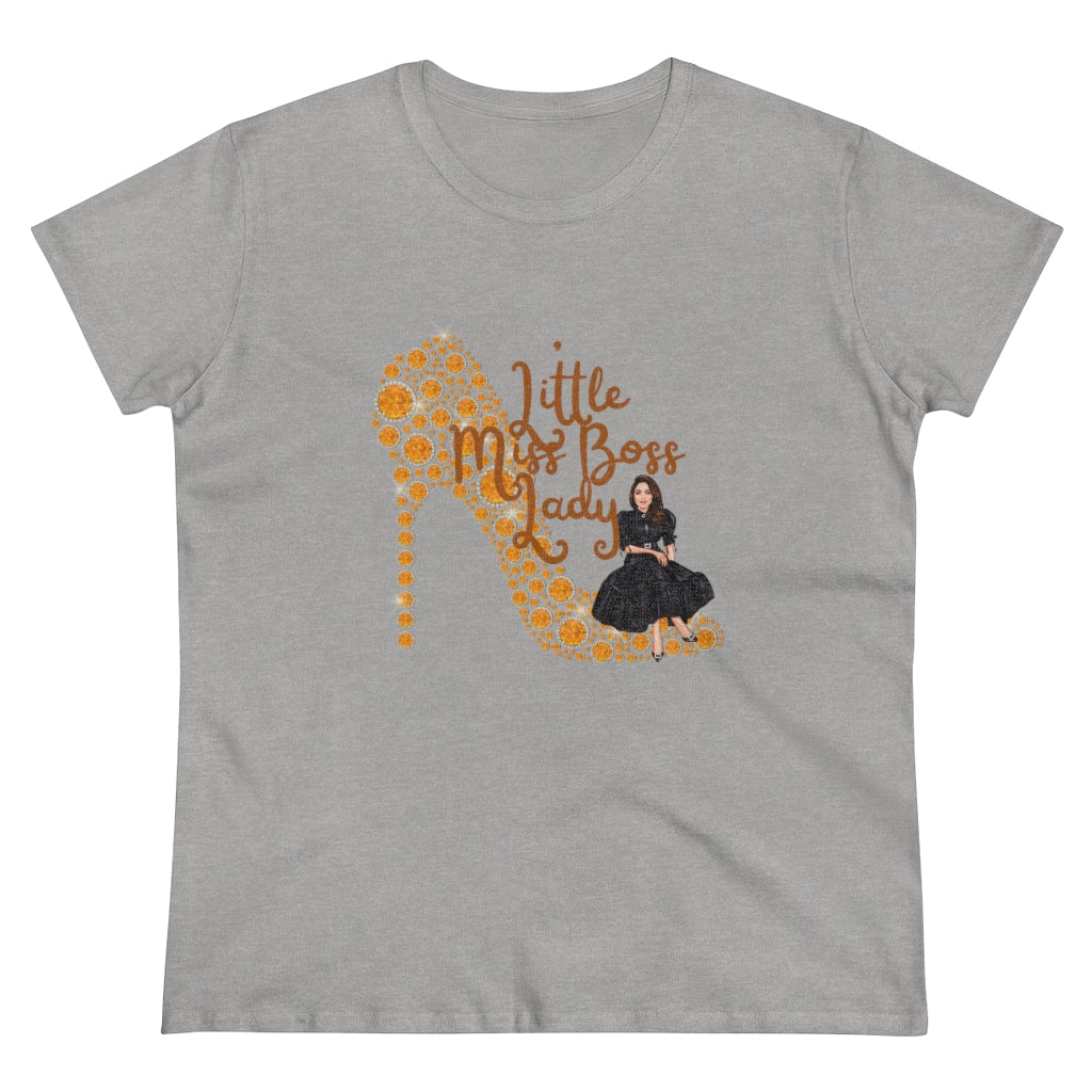 Little Miss Boss Lady Heavy Cotton Tee (Women Regular Fit)