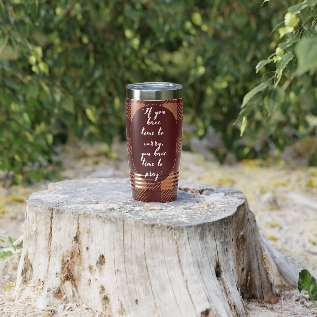 Worry Then Pray Tumbler, 20oz