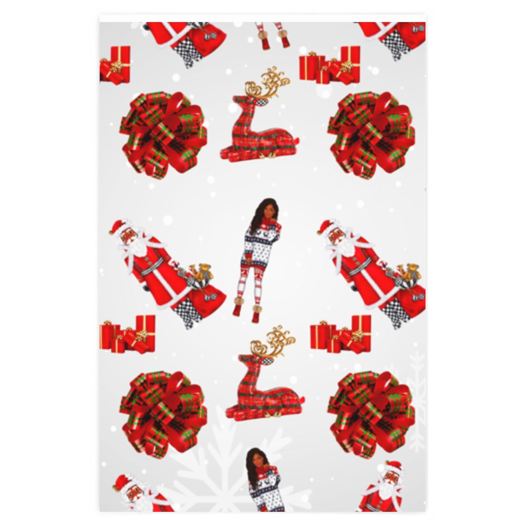 Christmas:  Reindeer Red Wrapping Paper