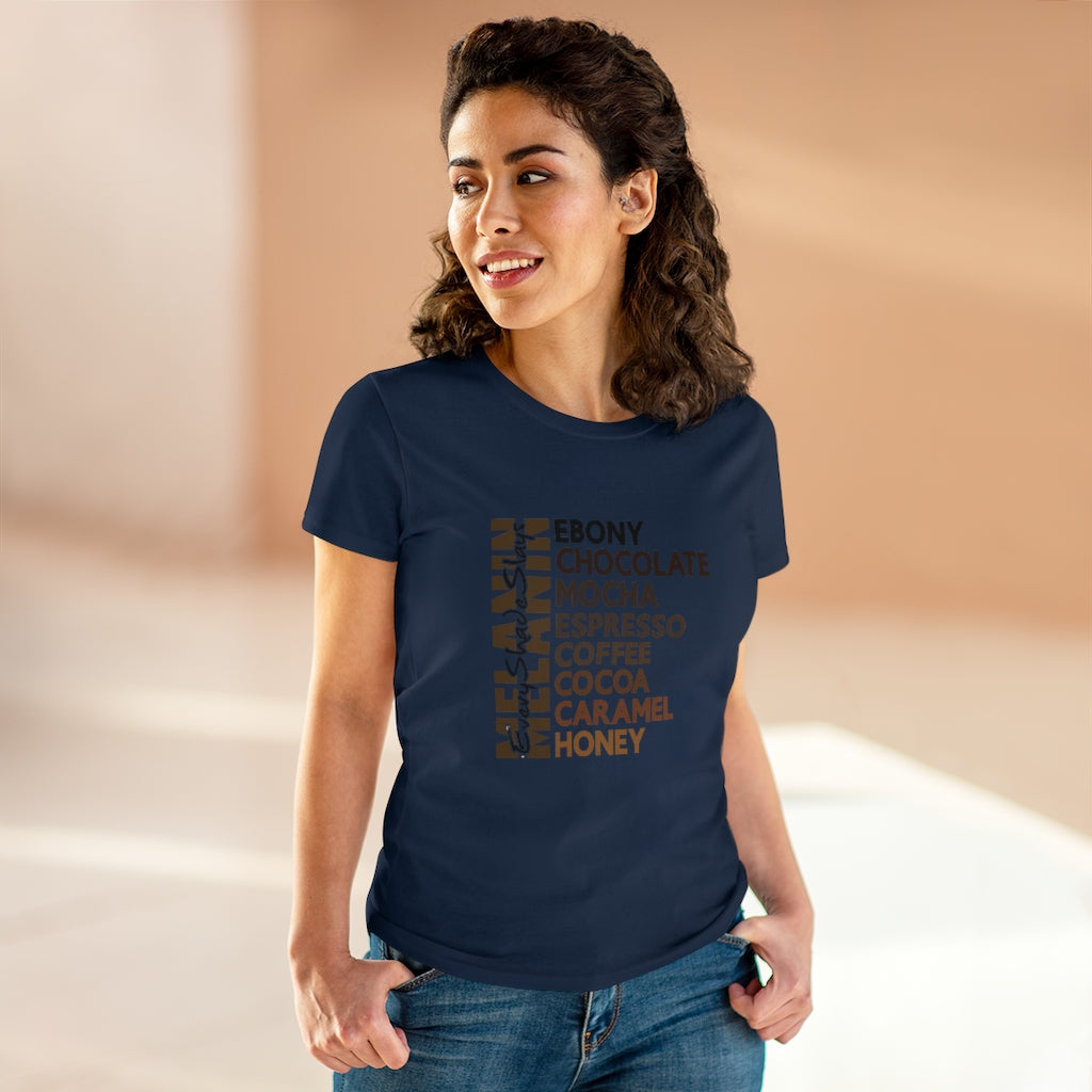 Ebony/Chocolate Heavy Cotton Tee (Women Regular Fit)