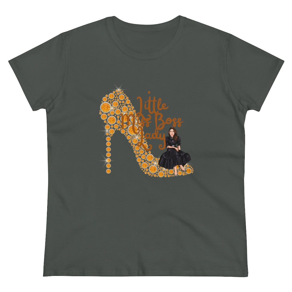 Little Miss Boss Lady Heavy Cotton Tee (Women Regular Fit)