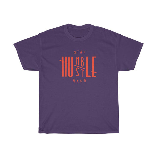 Stay Humble Hustle Hard Heavy Cotton Tee (Traditional Unisex)
