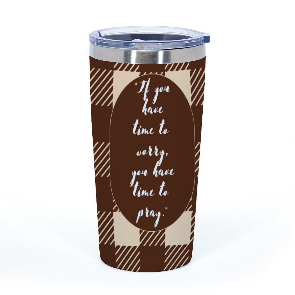 Worry Then Pray Stainless Steel Vacuum-insulated Water Bottle 20oz