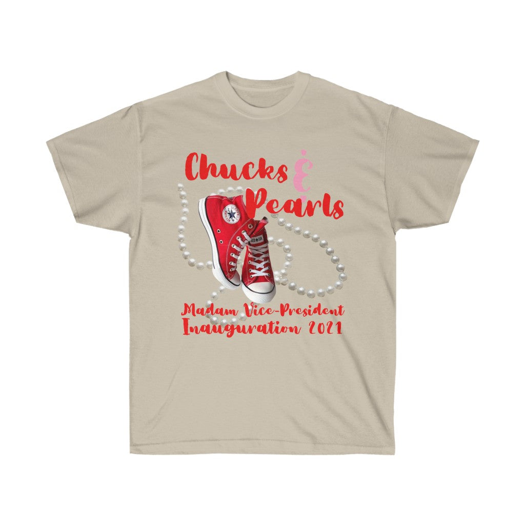 Inauguration 2021:  Red Chucks & Pearls Ultra Cotton  (Traditional Unisex)