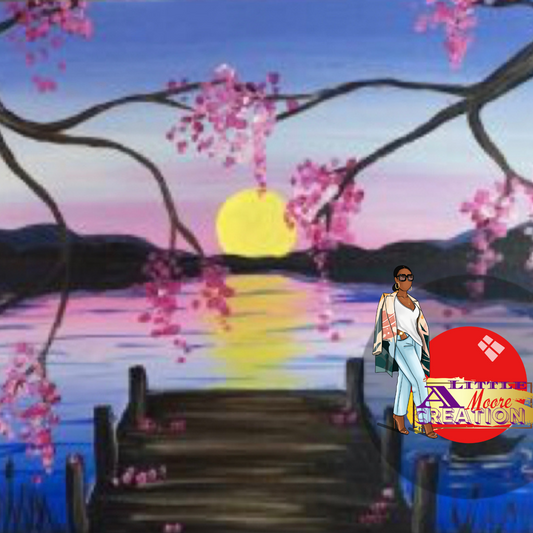 A Little Moore Creations:  Dine & Paint Water Sunset @ Create 9/15