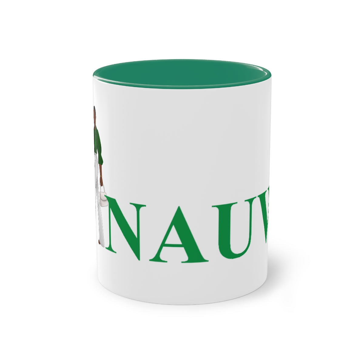 N.A.U.W.:  NAUW Walk in Confidence 2-Tone Mug, 11oz