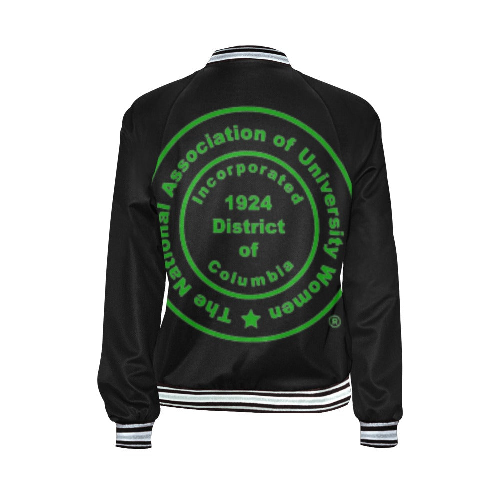 N.A.U.W.:  Black Crest Bomber Jacket (back)