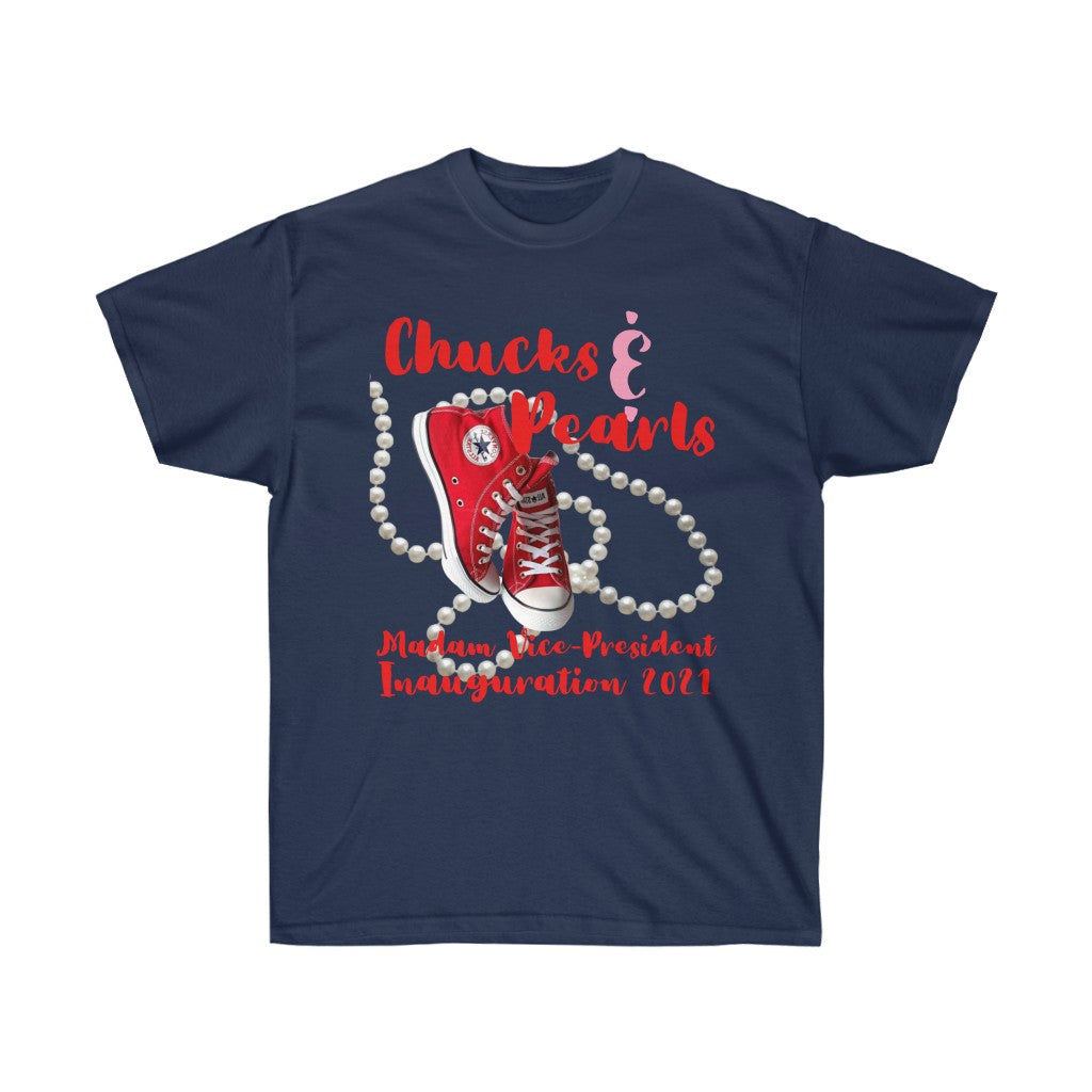 Inauguration 2021:  Red Chucks & Pearls Ultra Cotton  (Traditional Unisex)