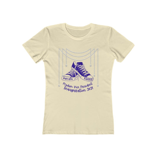 Inauguration 2021: Blue Chucks & Pearls Boyfriend Tee (Womens Slim Fit)