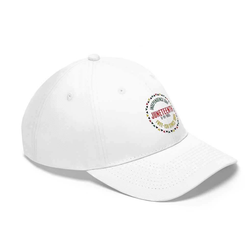 Juneteenth Embroidered Cap Twill Hat (Traditional)