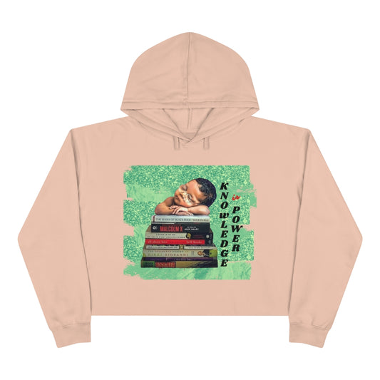 Knowledge Is Power Crop Hoodie
