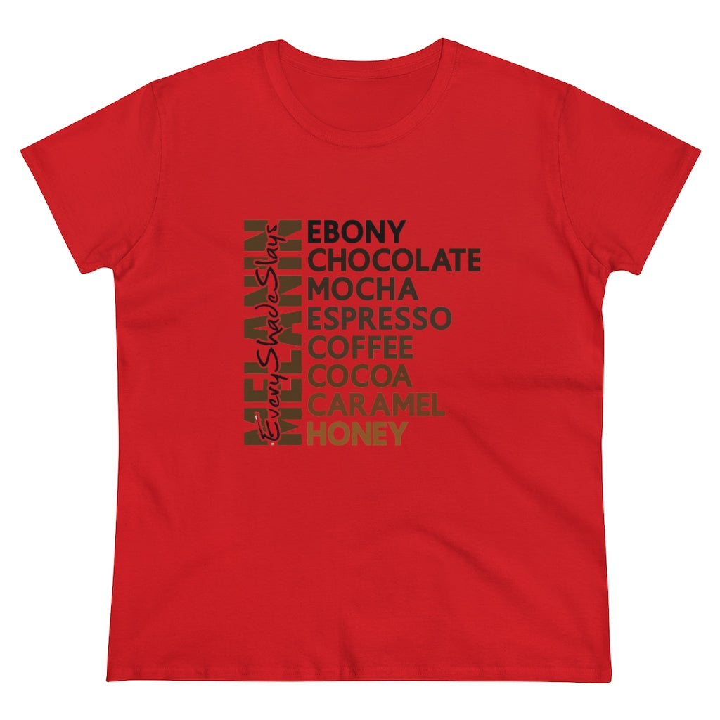 Ebony/Chocolate Heavy Cotton Tee (Women Regular Fit)
